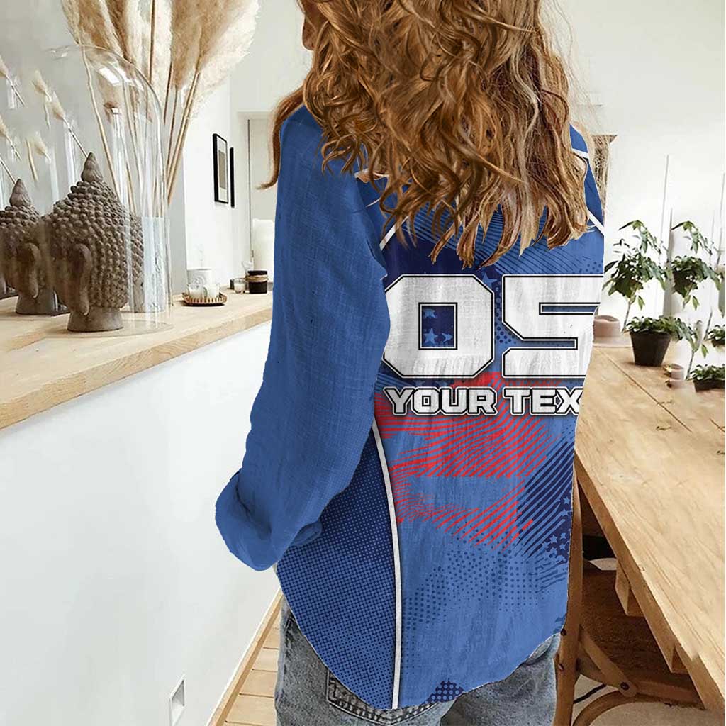 Custom USA Climbing Women Casual Shirt American Eagle Climber