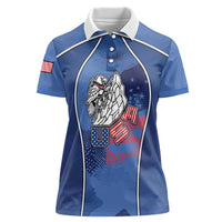 Custom USA Climbing Women Polo Shirt American Eagle Climber