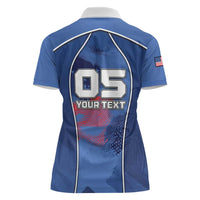 Custom USA Climbing Women Polo Shirt American Eagle Climber