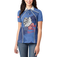 Custom USA Climbing Women Polo Shirt American Eagle Climber