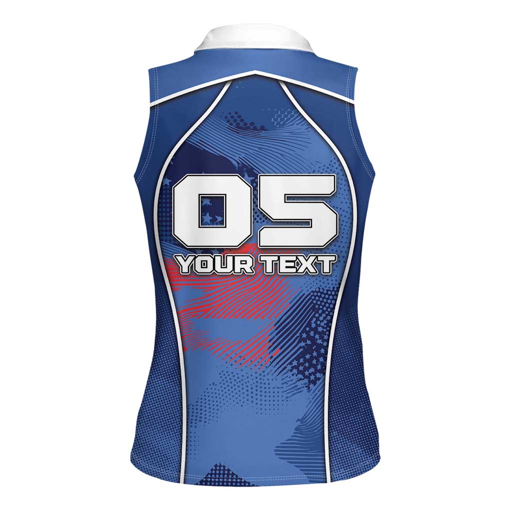 Custom USA Climbing Women Sleeveless Polo Shirt American Eagle Climber