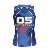 Custom USA Climbing Women Sleeveless Polo Shirt American Eagle Climber