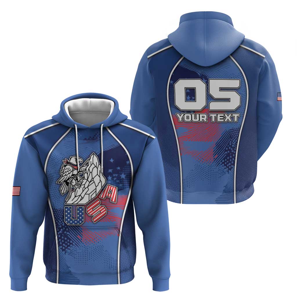 Custom USA Climbing Zip Hoodie American Eagle Climber