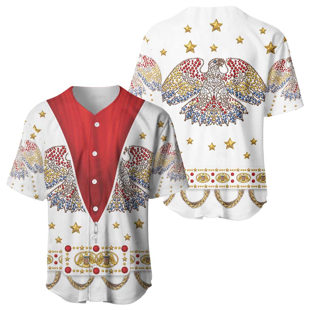 American Eagle Rock Star Costume Baseball Jersey Vintage 70s Rhinestone Patriotic Stage Outfit
