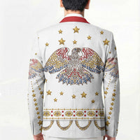 American Eagle Rock Star Costume Blazer Vintage 70s Rhinestone Patriotic Stage Outfit