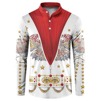 American Eagle Rock Star Costume Button Sweatshirt Vintage 70s Rhinestone Patriotic Stage Outfit