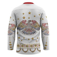American Eagle Rock Star Costume Hockey Jersey Vintage 70s Rhinestone Patriotic Stage Outfit