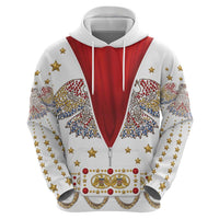 American Eagle Rock Star Costume Hoodie Vintage 70s Rhinestone Patriotic Stage Outfit