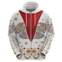 American Eagle Rock Star Costume Hoodie Vintage 70s Rhinestone Patriotic Stage Outfit