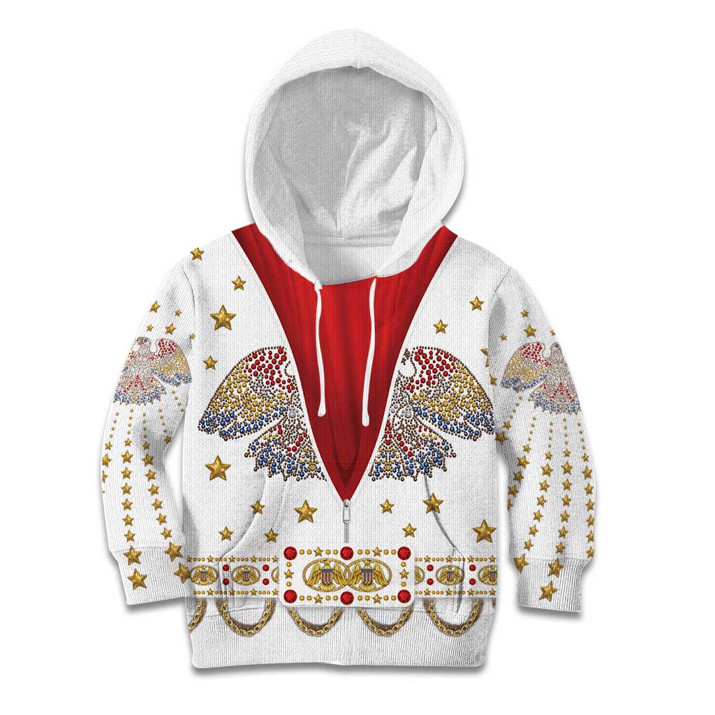 American Eagle Rock Star Costume Kid Hoodie Vintage 70s Rhinestone Patriotic Stage Outfit