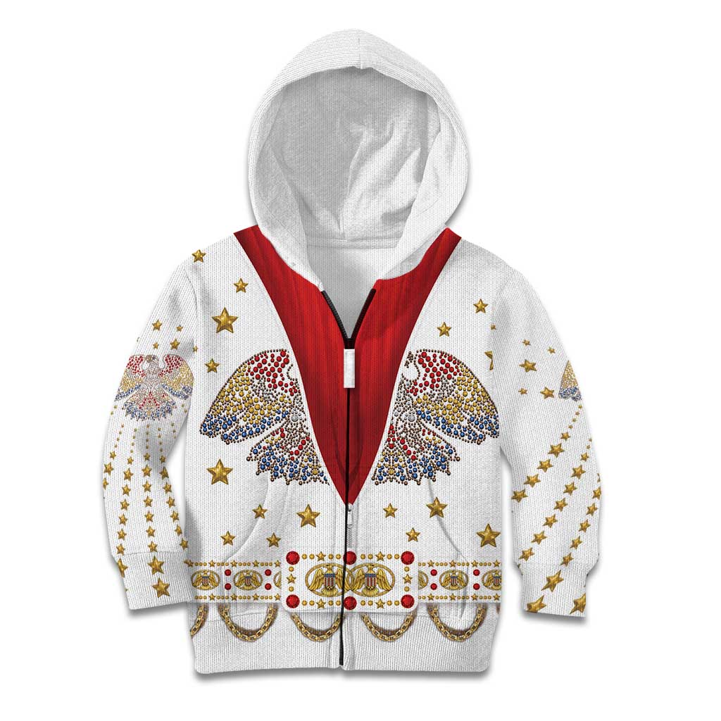 American Eagle Rock Star Costume Kid Hoodie Vintage 70s Rhinestone Patriotic Stage Outfit