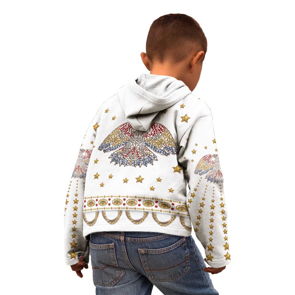 American Eagle Rock Star Costume Kid Hoodie Vintage 70s Rhinestone Patriotic Stage Outfit