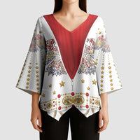 American Eagle Rock Star Costume Kimono Sleeve Blouse Vintage 70s Rhinestone Patriotic Stage Outfit