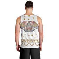 American Eagle Rock Star Costume Men Tank Top Vintage 70s Rhinestone Patriotic Stage Outfit