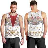 American Eagle Rock Star Costume Men Tank Top Vintage 70s Rhinestone Patriotic Stage Outfit