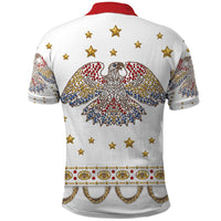 American Eagle Rock Star Costume Polo Shirt Vintage 70s Rhinestone Patriotic Stage Outfit