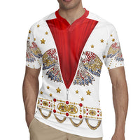 American Eagle Rock Star Costume Rugby Jersey Vintage 70s Rhinestone Patriotic Stage Outfit