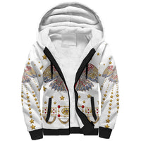 American Eagle Rock Star Costume Sherpa Hoodie Vintage 70s Rhinestone Patriotic Stage Outfit