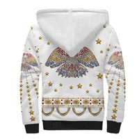 American Eagle Rock Star Costume Sherpa Hoodie Vintage 70s Rhinestone Patriotic Stage Outfit