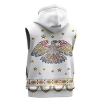 American Eagle Rock Star Costume Sleeveless Hoodie Vintage 70s Rhinestone Patriotic Stage Outfit