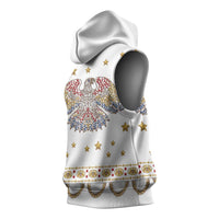American Eagle Rock Star Costume Sleeveless Hoodie Vintage 70s Rhinestone Patriotic Stage Outfit