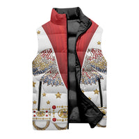 American Eagle Rock Star Costume Sleeveless Puffer Jacket Vintage 70s Rhinestone Patriotic Stage Outfit