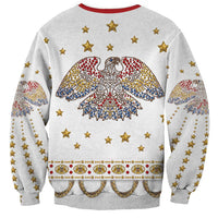 American Eagle Rock Star Costume Sweatshirt Vintage 70s Rhinestone Patriotic Stage Outfit