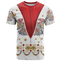 American Eagle Rock Star Costume T Shirt Vintage 70s Rhinestone Patriotic Stage Outfit