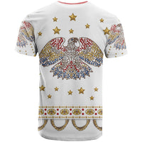 American Eagle Rock Star Costume T Shirt Vintage 70s Rhinestone Patriotic Stage Outfit