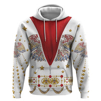 American Eagle Rock Star Costume Zip Hoodie Vintage 70s Rhinestone Patriotic Stage Outfit