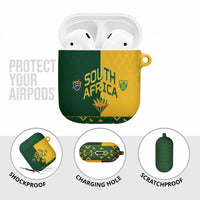 South Africa Football AirPods Case Diamond Protea Flower Symmetrical Style