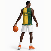 Custom South Africa Football Basketball Jersey Diamond Protea Flower Symmetrical Style