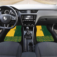 Custom South Africa Football Car Mats Diamond Protea Flower Symmetrical Style