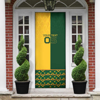 Custom South Africa Football Door Cover Diamond Protea Flower Symmetrical Style