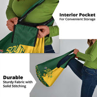 South Africa Football Grocery Bag Diamond Protea Flower Symmetrical Style