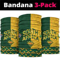 South Africa Football Neck Gaiter Diamond Protea Flower Symmetrical Style