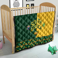 South Africa Football Quilt Diamond Protea Flower Symmetrical Style