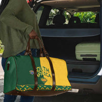 South Africa Football Travel Bag Diamond Protea Flower Symmetrical Style