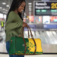 South Africa Football Travel Bag Diamond Protea Flower Symmetrical Style