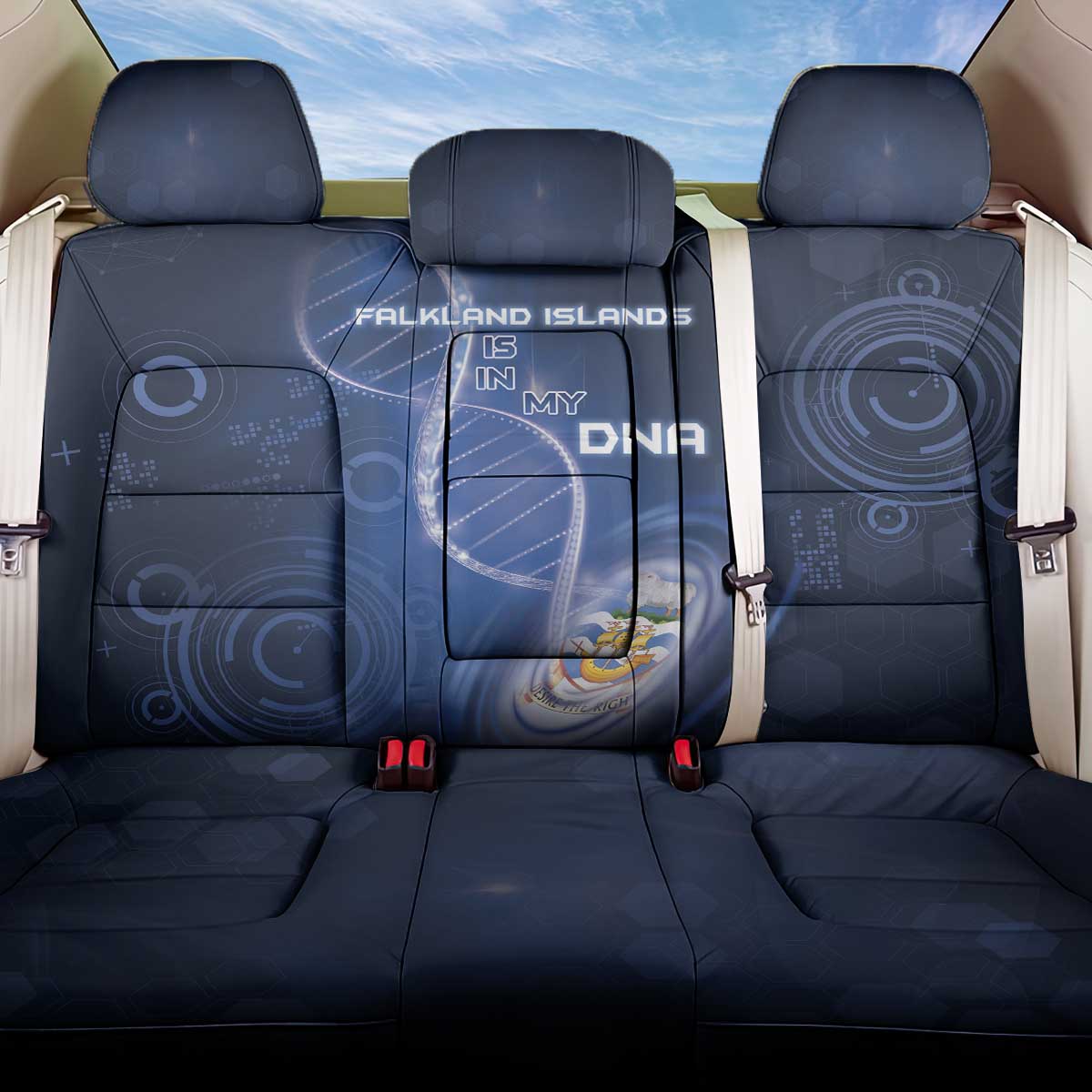 Falkland Islands Is In My DNA Back Car Seat Cover - Wonder Print Shop