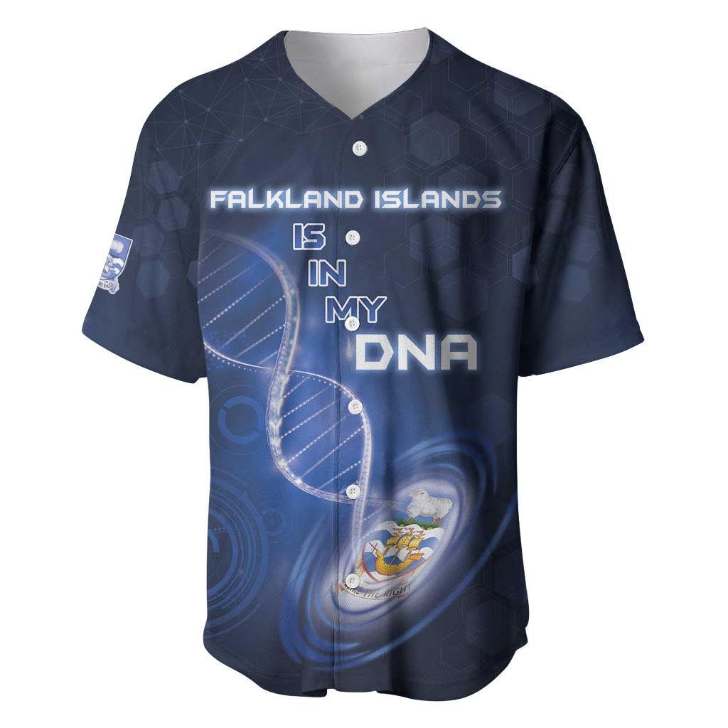 Personalized Falkland Islands Is In My DNA Baseball Jersey - Wonder Print Shop