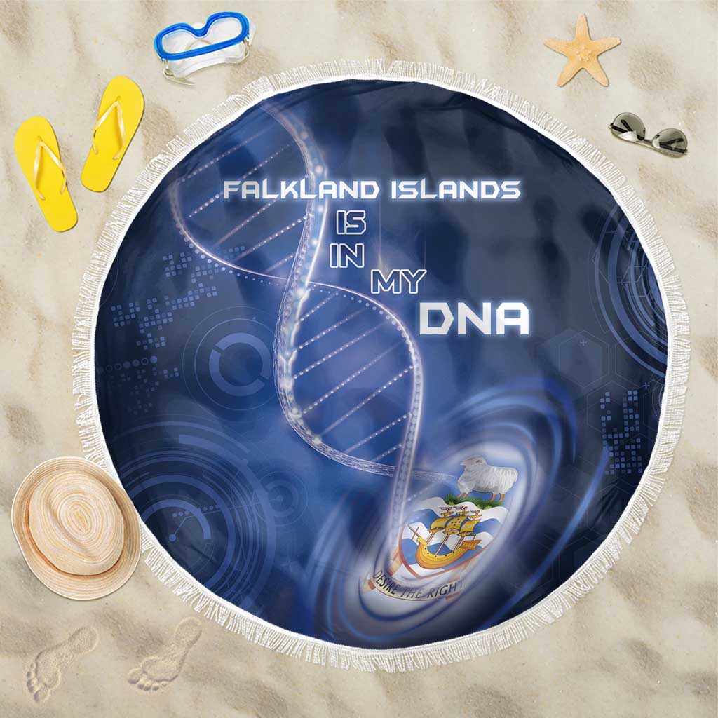 Falkland Islands Is In My DNA Beach Blanket - Wonder Print Shop
