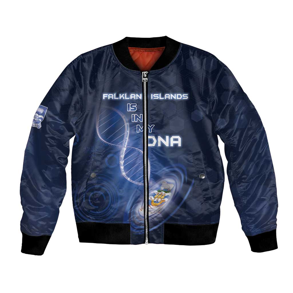 Personalized Falkland Islands Is In My DNA Bomber Jacket - Wonder Print Shop