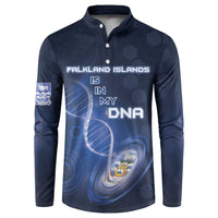 Personalized Falkland Islands Is In My DNA Button Sweatshirt - Wonder Print Shop