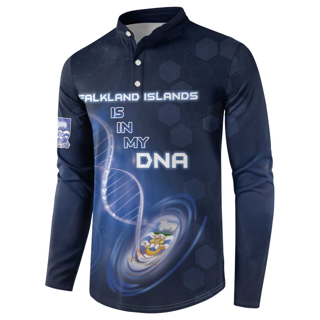Personalized Falkland Islands Is In My DNA Button Sweatshirt - Wonder Print Shop