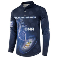 Personalized Falkland Islands Is In My DNA Button Sweatshirt - Wonder Print Shop