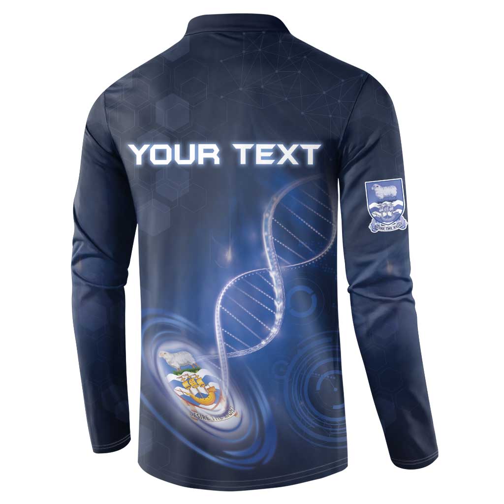 Personalized Falkland Islands Is In My DNA Button Sweatshirt - Wonder Print Shop