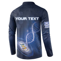 Personalized Falkland Islands Is In My DNA Button Sweatshirt - Wonder Print Shop