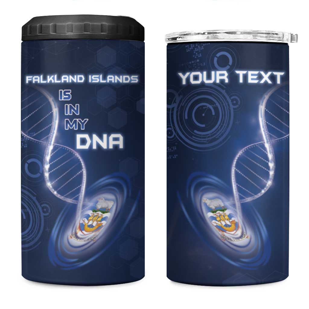 Personalized Falkland Islands Is In My DNA 4 in 1 Can Cooler Tumbler - Wonder Print Shop
