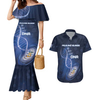 Personalized Falkland Islands Is In My DNA Couples Matching Mermaid Dress and Hawaiian Shirt - Wonder Print Shop
